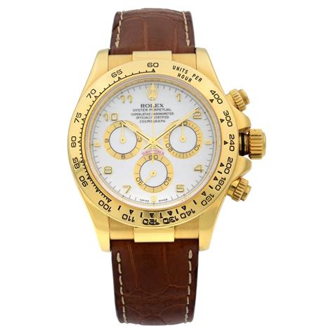 rolex cosmograph daytona white gold leather strap|18k gold rolex daytona cosmograph.